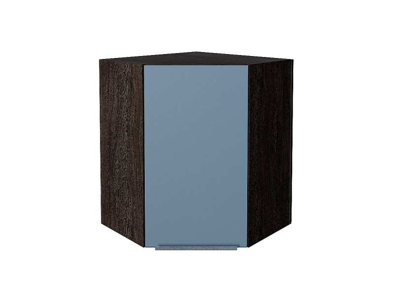 716*600*600 Шкаф верхний угловой Фьюжн Silky Blue Graphite