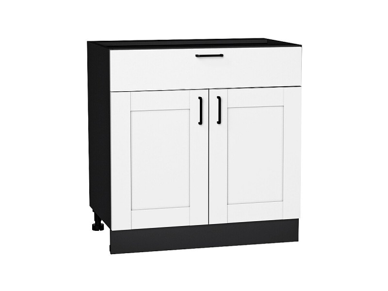 Кухня 816*800*Шкаф нижний с 2-мя дверцами и ящиком Лофт Super White/Graphite